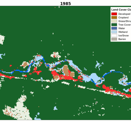 Land Cover animation of Oso Landslide