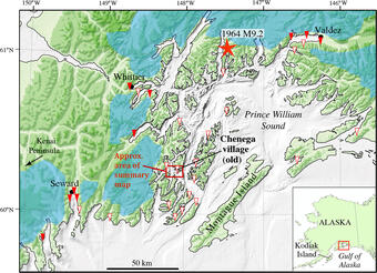 Map shows location of a USGS study.