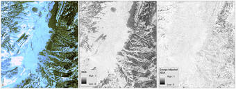 Example of the Landsat Collection 2 Fractional Snow Covered Snow product